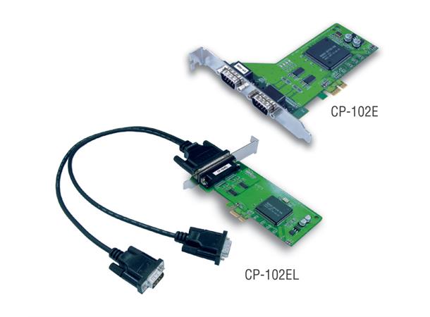 Moxa CP-102EL-DB9M 2 Port PCIe Board, w/ DB9M Cable, RS-232 